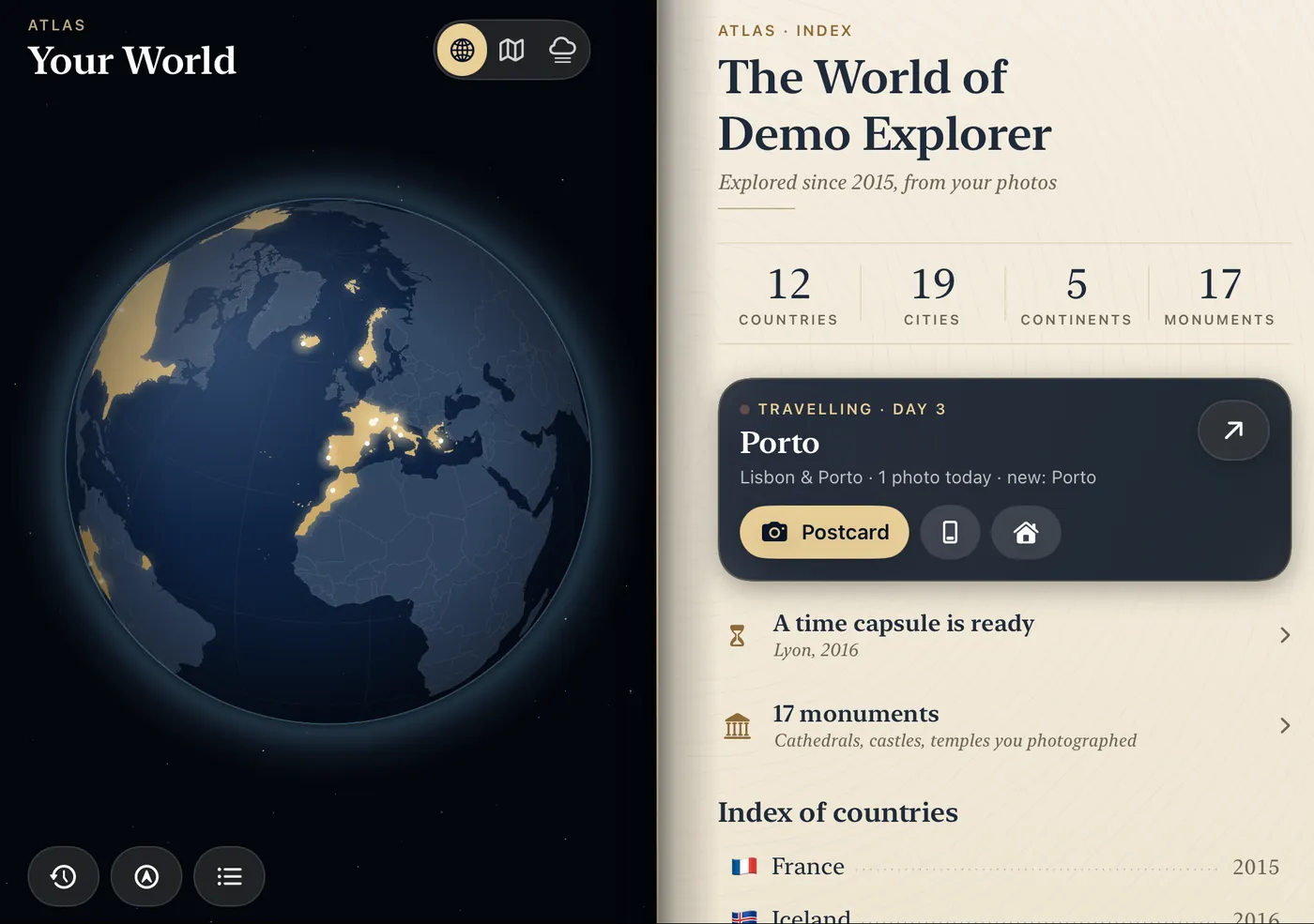 ATLAS on iPhone Duo, open